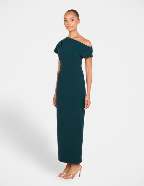 Xanthe Draped Neck Midi Dress